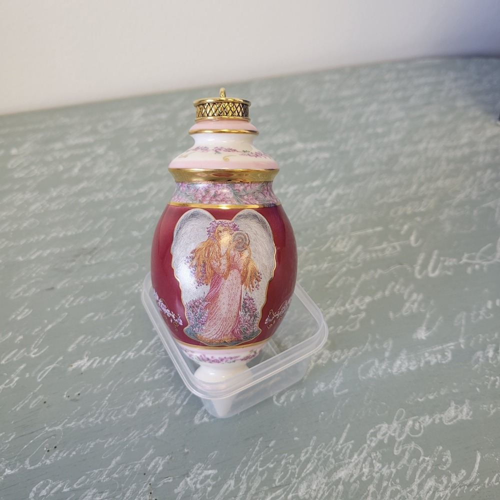 Bradford Editions heirloom porcelain symphony of angels teardrop‎ ornament